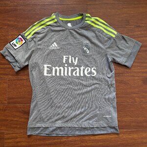 Adidas Real Madrid 2015-16 Away Jersey Boys L tshirt S12630 EUC